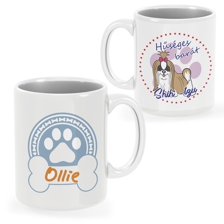 Shih tzu bögre egyedi névvel Shih tzu bögre egyedi névvel