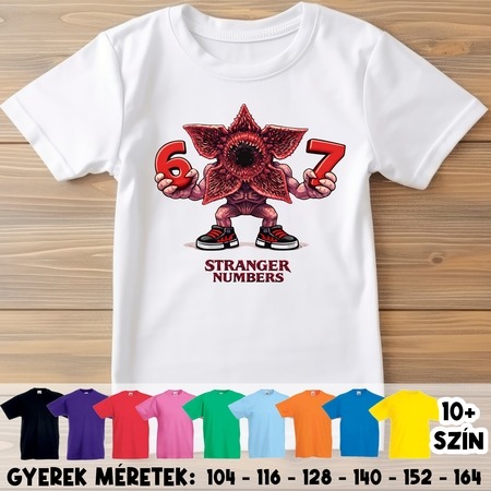 Stranger Things six seven 67 gyerek póló Stranger Things six seven 67 gyerek póló
