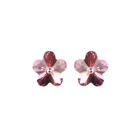 Swanis virág bedugós fülbevaló - rózsaszín