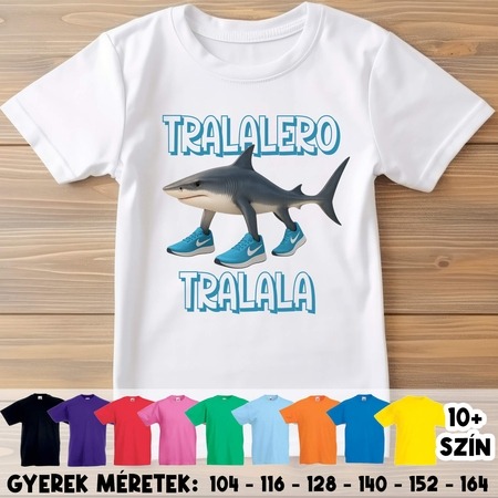 Tralalero Tralala brainrot gyerek póló Tralalero Tralala brainrot gyerek póló