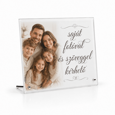 Üveg plakett egyedi fotóval és szöveggel
