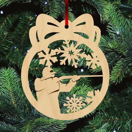 Fa karácsonyfadísz - Vadász