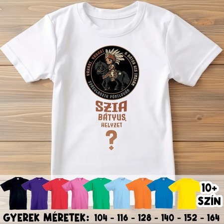 Gyerek póló - Yakari, helyzet - fekete póni