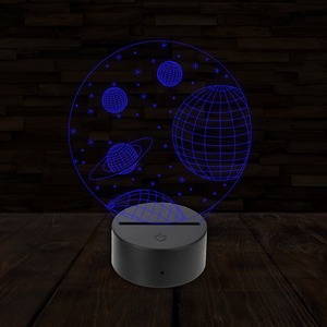 3D LED lámpa - Űr