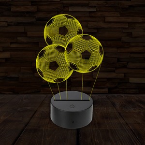 3D LED lámpa - Focilabdák