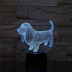 3D LED lámpa - Basset Hound