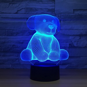 3D LED lámpa - Plüss kutya