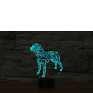 3D LED lámpa - Rottweiler