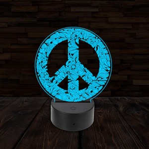 3D LED lámpa -Béke