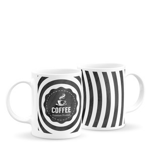 Black and white kávés bögre 5