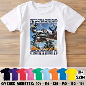 Bombardino Crocodilo brainrot gyerek póló Bombardino Crocodilo brainrot gyerek póló