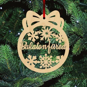 Fa karácsonyfadísz - Balatonfüred