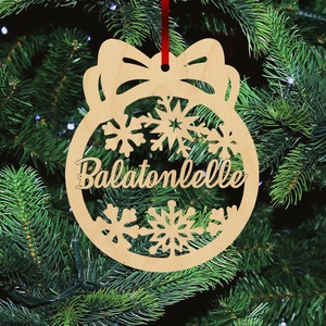 Fa karácsonyfadísz - Balatonlelle