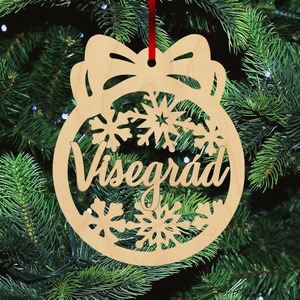 Fa karácsonyfadísz - Visegrád