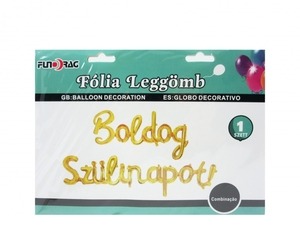 Boldog Szülinapot betű fólia lufi - arany Boldog Szülinapot betű fólia lufi - arany