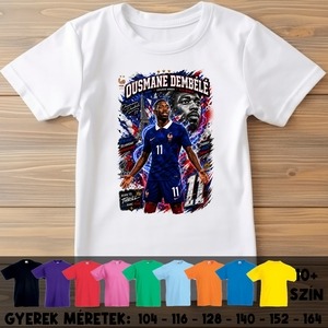 Ousmane Dembélé - Franciaország focista gyerek póló Ousmane Dembélé - Franciaország focista gyerek póló