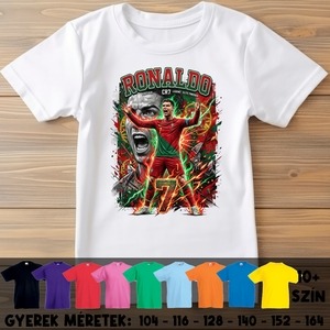 Ronaldo - Portugália focista gyerek póló
