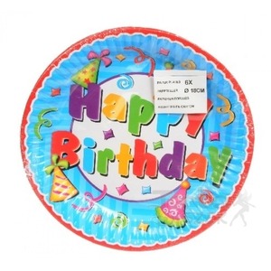 Papír tányér - Happy Birthday Papír tányér - Happy Birthday