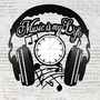 Bakelit óra - Music is my life - matricával Bakelit óra - Music is my life - matricával
