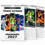 Tenisz versenyzok falinaptár 2027 Tenisz versenyzok falinaptár 2027